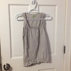 Anthropologie- Little Yellow Button Tank Top